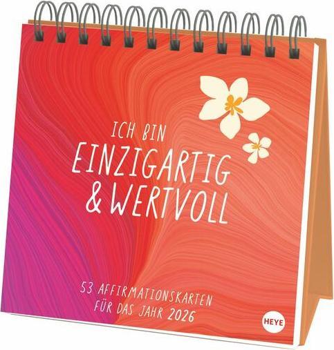 Produktbild Ich bin einzigartig und wertvoll Premium-Postkartenkalender2026 - 53 Affirmationskarten für das (Deutsch)