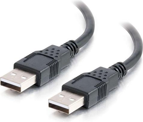 Produktbild C2G 1 m Kabel USB 2.0 A-Stecker auf A-Stecker – Schwarz (3,3 ft) (1 m, USB 2.0)
