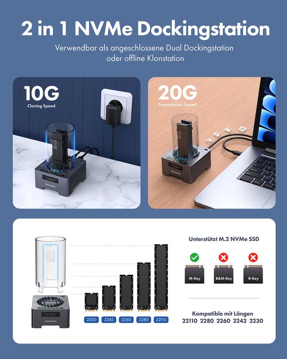 Actual product image Graugear G-M2DK-CL-20G