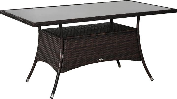 Produktbild Outsunny Gartentisch mit zusätzlichem Stauraum (85 cm)