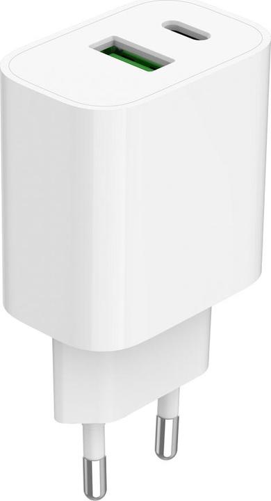 Produktbild Gembird Ładowarka PowerDelivery USB-A USB-C 20W Biała (20 W)