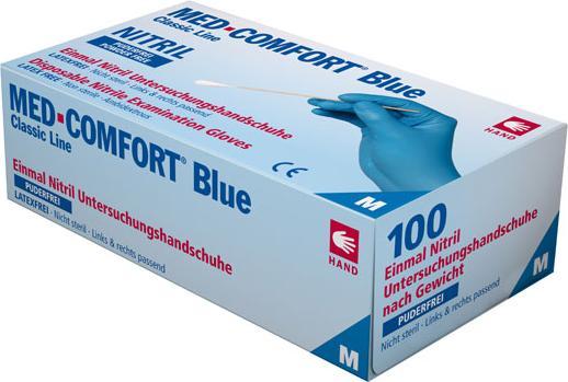 Produktbild Ampri Nitril Einweghandschuhe Blue Comfort S (Breite: 70-90 mm) (S)
