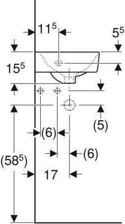 Produktbild Geberit Eckhandwaschbecken Renova Compact 32cm wei 276132000 (320 mm, 320 mm)