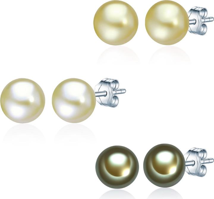 Valero Pearls Damen Sterling Silber Süsswasser-Zuchtperle silber - 3066 (Sterling Silber)