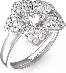 Guess - Decent Shining Winter Flower Steel Ring JUBR04467JWRH - Circuit: 54 mm (54)