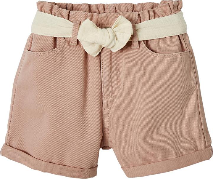 Vertbaudet Mädchen Paperbag-Shorts mit Stoffgürtel