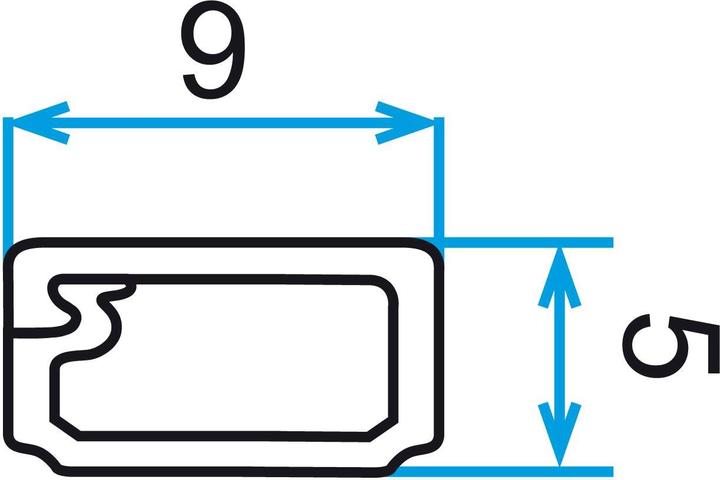 Image du produit Inofix Plasfix 9x5mm avec couvercle à charnière (Conduit, 200 cm)