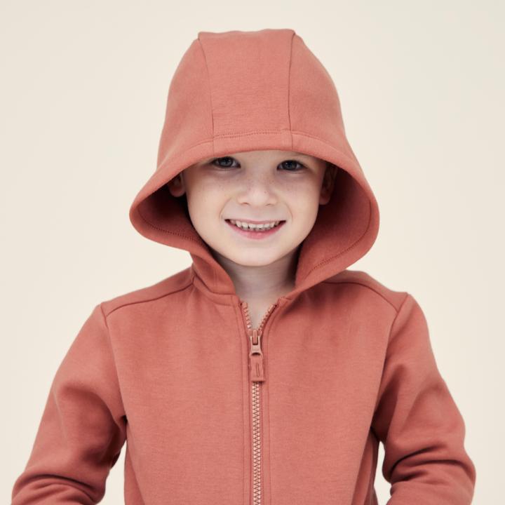 Actual product image Domyos Hooded jacket for babies/toddlers - terracotta (122)