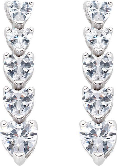 Amen Heart Pendant Tennis Ohrringe (Silber 925)