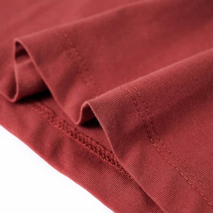 Immagine prodotto VidaXL Camicia da bambino a maniche lunghe rosso scuro 128,Materiale: 100 (128)