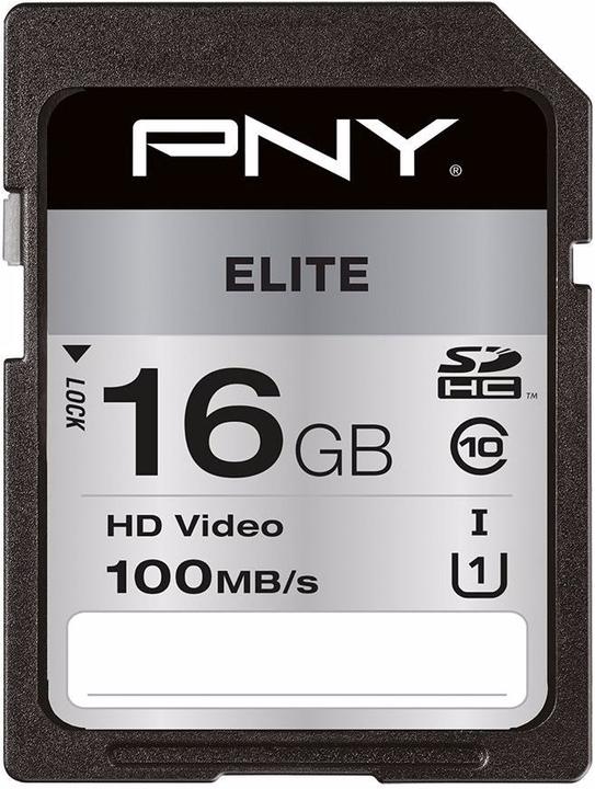 PNY Elite (16 GB, SDHC, U1, UHS-I)