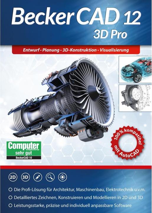 Actual product image BeckerCAD 12 3D Pro (3 User, 1 Devices/Users, unlimited)