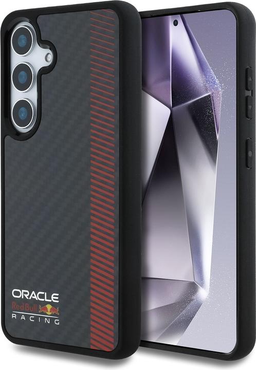 Immagine prodotto Red Bull Real Carbon Fiber Powerbar MagSafe Case for Samsung Galaxy S25+ Black (Samsung Galaxy S25+)