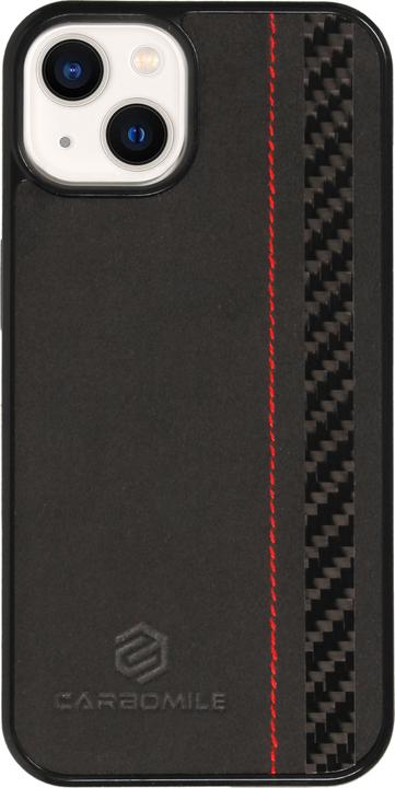 Image du produit Carbomile Coque alcantara et carbone avec surpiqûres rouges (Apple iPhone 13)