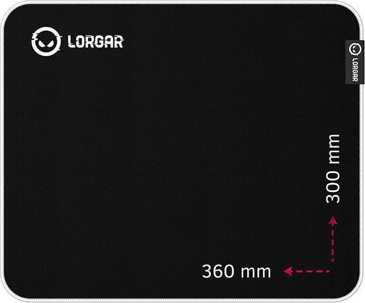 Lorgar Legacer 753, tappetino per mouse, taglia M, nero (M)