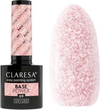 Actual product image Claresa POWER BASE Hybrid Base 09 5g (Pink with petals, Base coat)