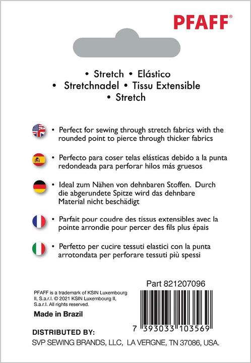 Energy Label Pfaff PF STRETCH NEEDLE 90/14 5PK