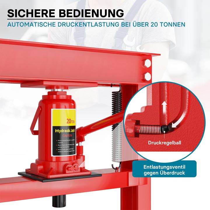 Actual product image Wiltec 20T hydraulic press 500mm workshop press frame press arbour press steel