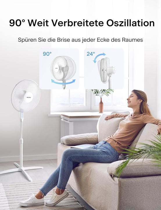 Actual product image Pelonis Standventilator FS40-16JRA mit Fernbedienung und Timerfunktion (43 dB)