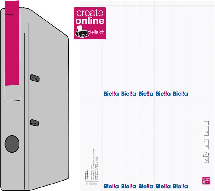 Produktbild Biella Rückenschilder 27x145mm