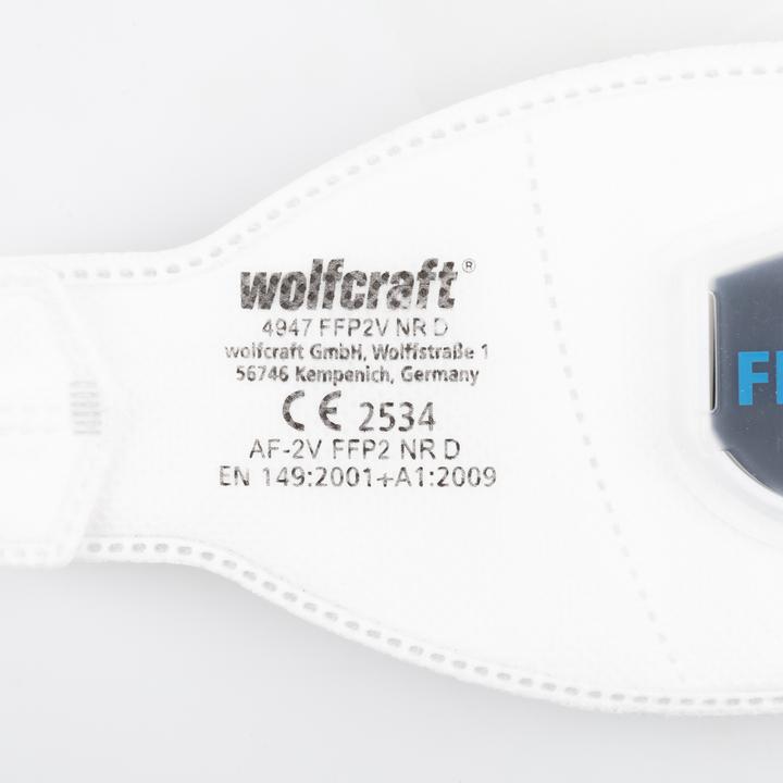 Produktbild wolfcraft wolfcraft 2 Feinstaubmasken FFP2 V (CE) (FFP2, 2 x)