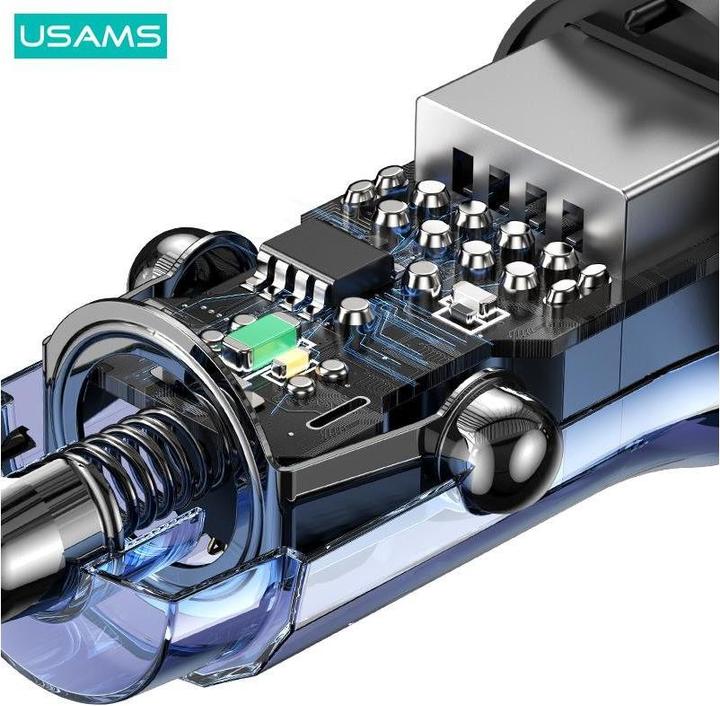 Produktbild Usams Autoladegerät USB 2 Ports - Schwarz