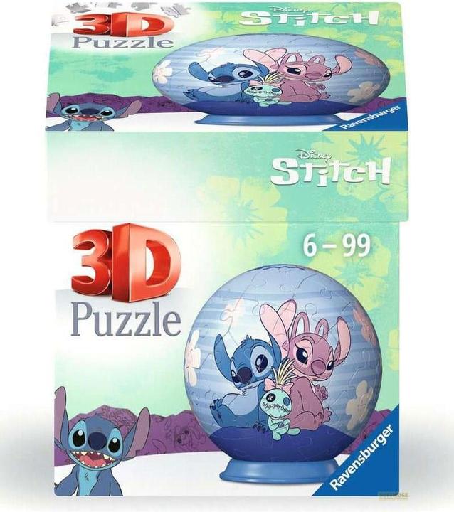 Produktbild Ravensburger 3D Puzzle 11597 - Puzzle-Ball Disney Angel - für grosse und kleine Stitch Fans ab 6 (54 Teile)