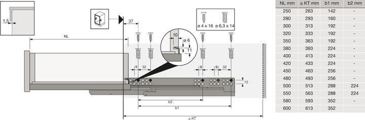 Immagine prodotto Hettich Quadro v6/420-20 sil.syst.