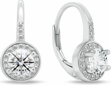 Brilio Silver - Elegant silver earrings with zircons LME290