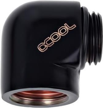 Actual product image Alphacool HF L-connector G1/4 ET to G1/4 IT Deep Black