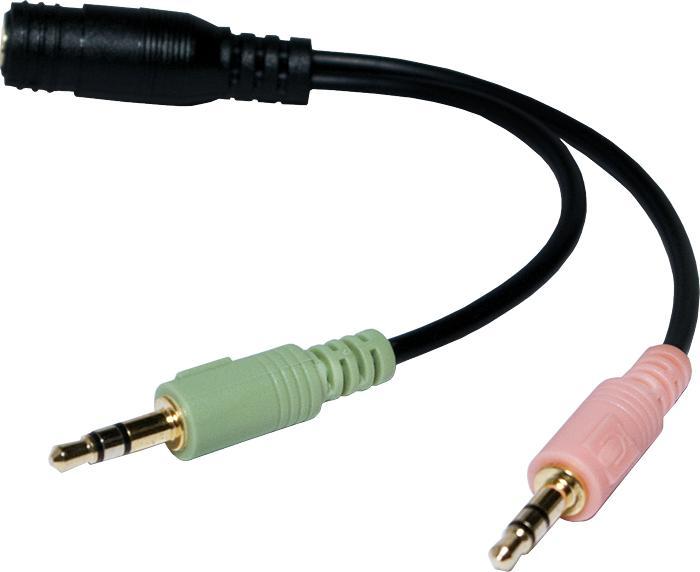 Actual product image LogiLink Jack adapter (0.15 m, 3.5mm jack (AUX))