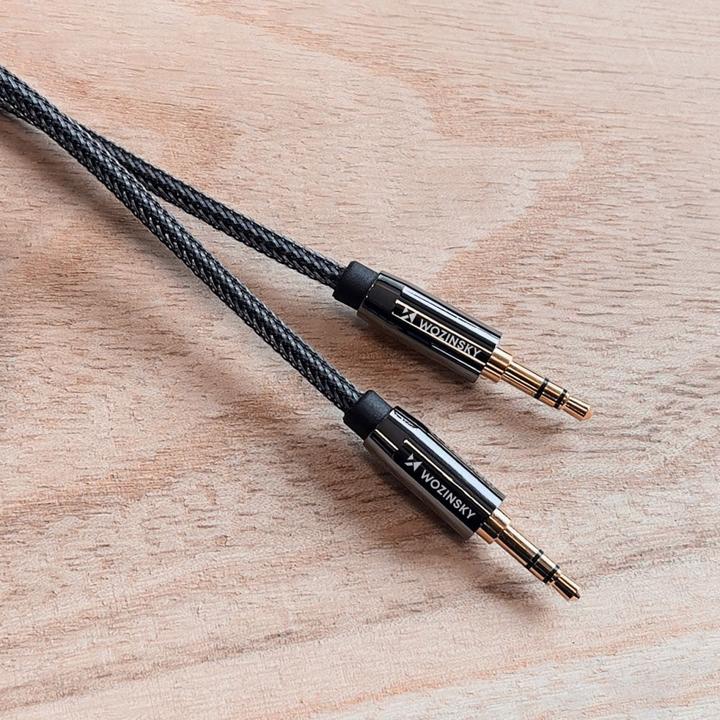 Actual product image Wozinsky universal mini jack cable 2x AUX cable 1.5 m black (1.50 m)
