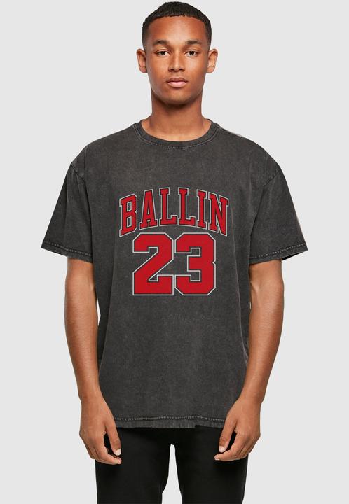 Actual product image Mister Tee MisterTee Ballin 23 Acid Washed Heavy Oversize Tee - 168291 (4XL)