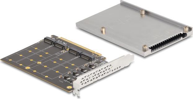 Delock PCIe x16 Karte zu 4x intern NVMe M.2 Key M