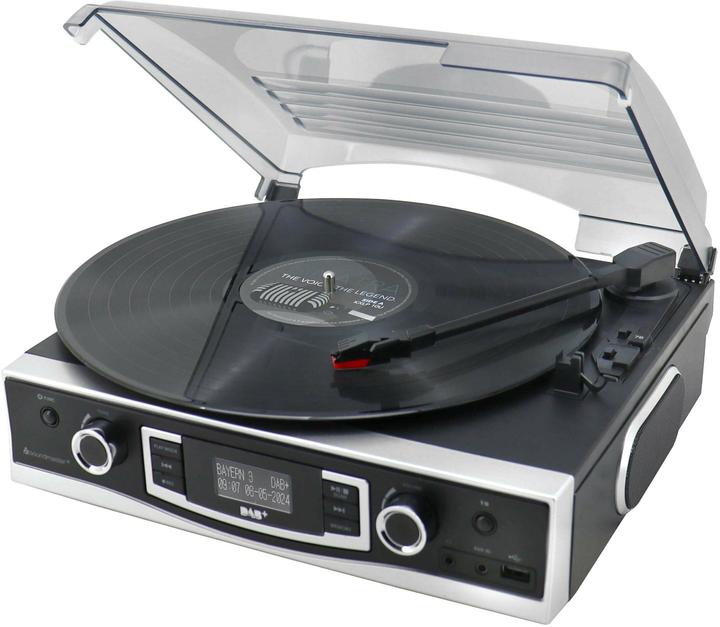 Produktbild Soundmaster Plattenspieler PL590SW Schwarz (Halbautomatisch)