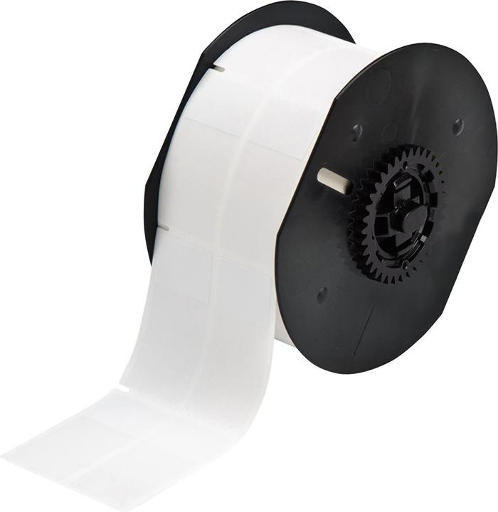 Immagine prodotto Brady B33-75-427, vinile autolaminante, bianco/trasparente, opaco, 25,40 x 19,05(57,15) mm, permanente (2.54 cm)