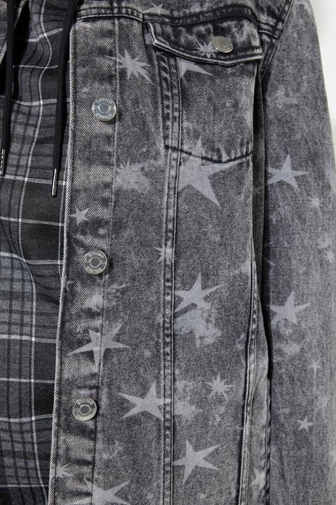 Produktbild Studio Untold Jeansjacke, oversized, Sternen-Print (42, 44)