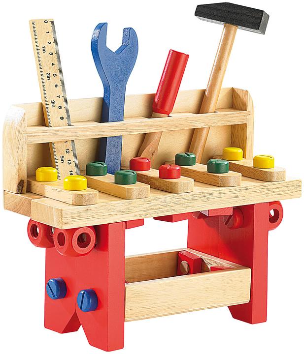 Produktbild Playtastic Lustige Holzwerkbank für kleine Handwerker, 51-teilig
