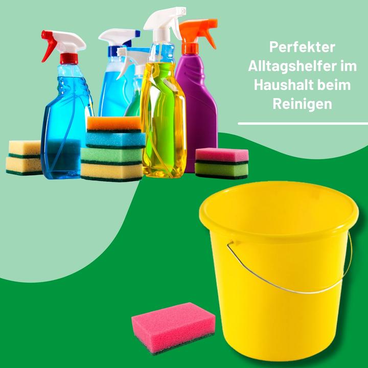 Produktbild Novaliv 10 Stück Eimer 10L Gelb mit Masseinteilung - Putzeimer 10 Liter? 28,5 cm Praktischer Allroun (10 Stk.)