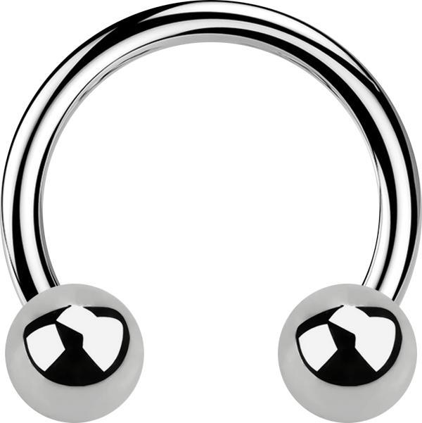 Produktbild Star Piercing Micro Circular Barbell Innengewinde silber mit zwei Kugeln (Titan G23, ohne Messing)