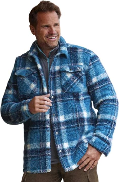 Actual product image Atlas For Men Mens Checked Sherpa Overshirt (XL)