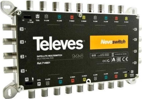 Image du produit Televes Commutateur multiple 22,90cm (9") 8 moulages NEVO cascadable o.NT MS98C (MS98C) (Multi commutateur)