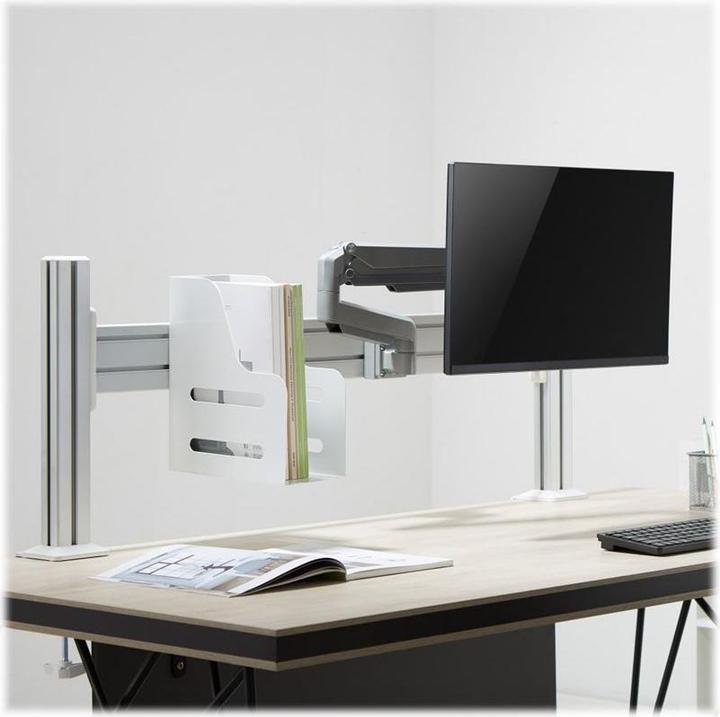 Immagine prodotto InLine Supporto per monitor con sollevatore per parete a lamelle grigio argento (Muro, Soffitto, 32.01")