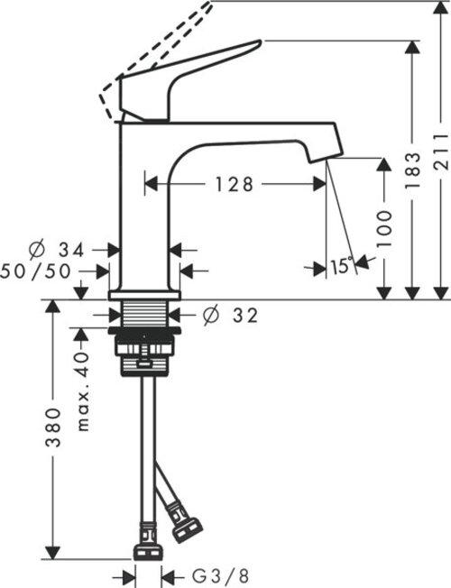 Produktbild hansgrohe Axor Citterio M Einhebel Waschtischmischer ohne Ablaufgarnitur