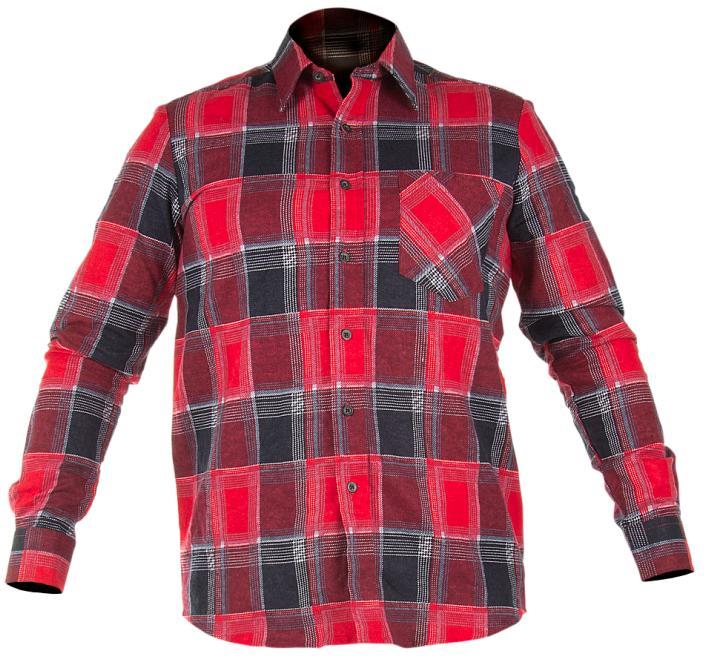Actual product image Lahti Pro Flannel shirt LPKF1 black-red / Size: L (L)