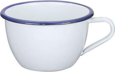 Actual product image RodyTime Cup enamel white blue Ø 10 cm (300 ml)