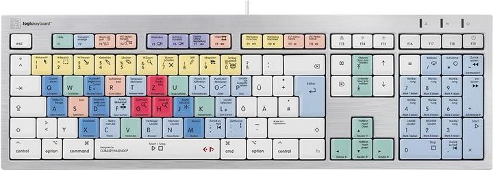 Logickeyboard LKB-CBASE-CWMU-DE USB QWERTZ German Multicolor Keyboard (DE, Cable)