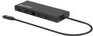 Image du produit Manhattan Adaptateur multiport SuperSpeed USB-C vers double HDMI (Port de connexion (propriétaire), 6 Ports)