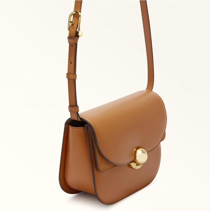 Actual product image Furla sfera s crossbody bag in leather colour brandy