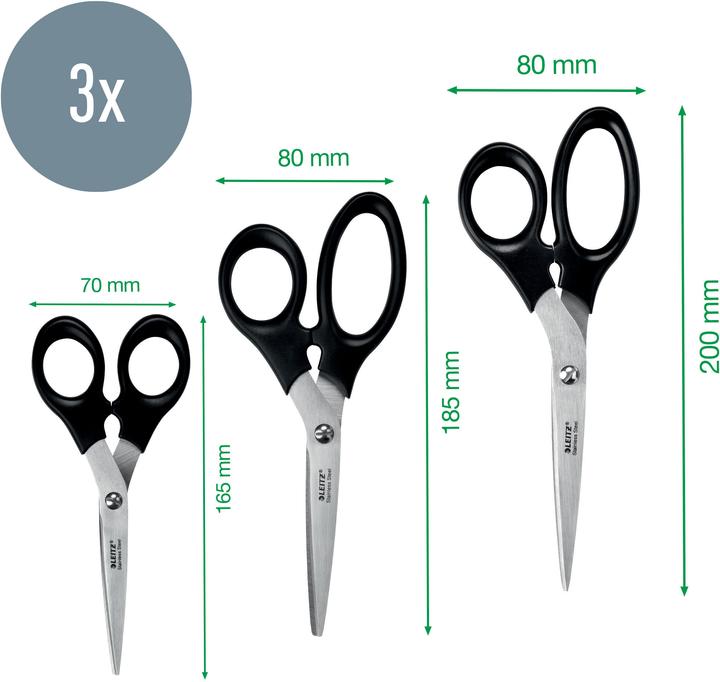 Image du produit Leitz Set de ciseaux en acier inoxydable (20 cm)